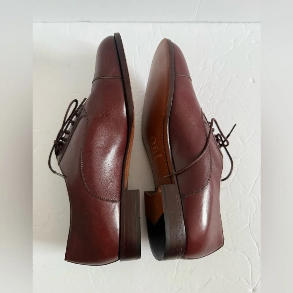 Natalino Salazzo Brown Oxfords Leather Brown Men's Formal Dress Shoes Size 40